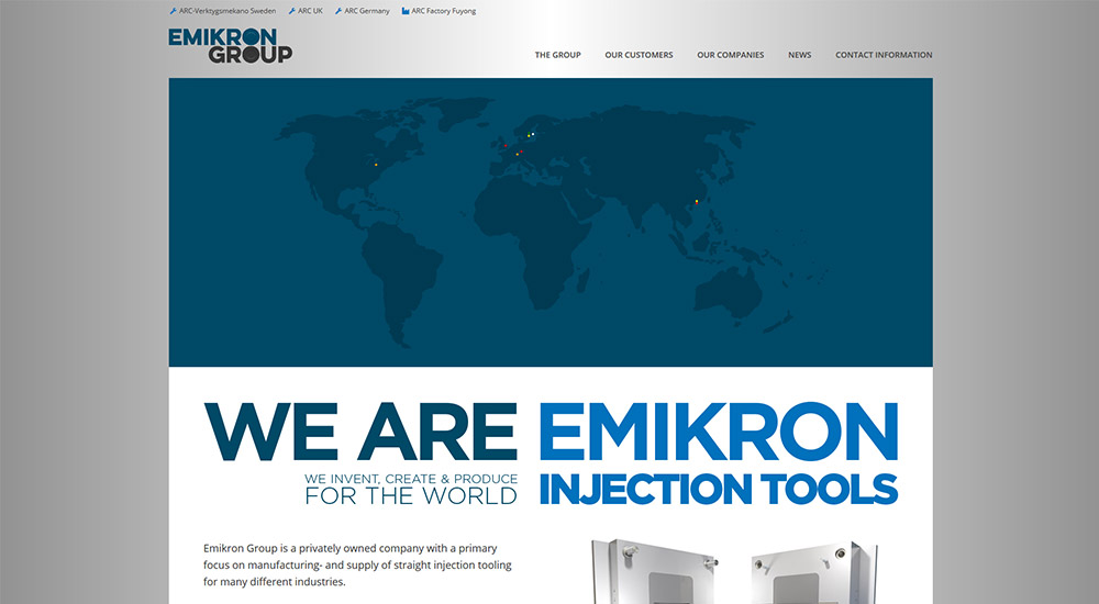 Webbplats för Emikron Group lanserad