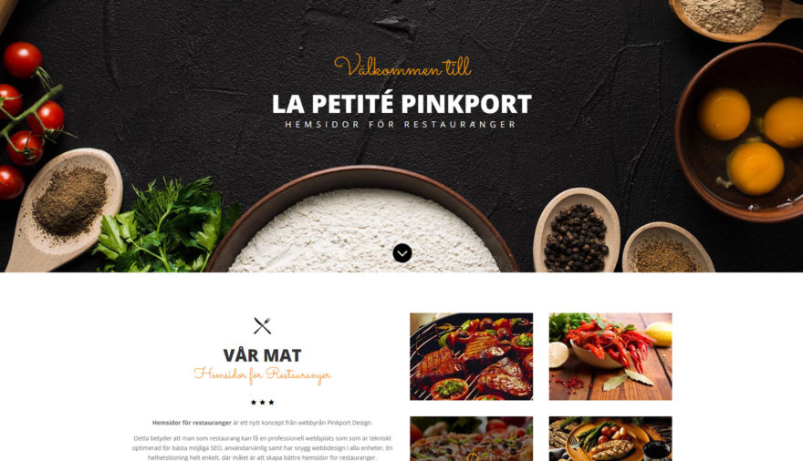 Hemsidor för restauranger, webbplats, hemsida, webbdesign, SEO, sökmotoroptimering