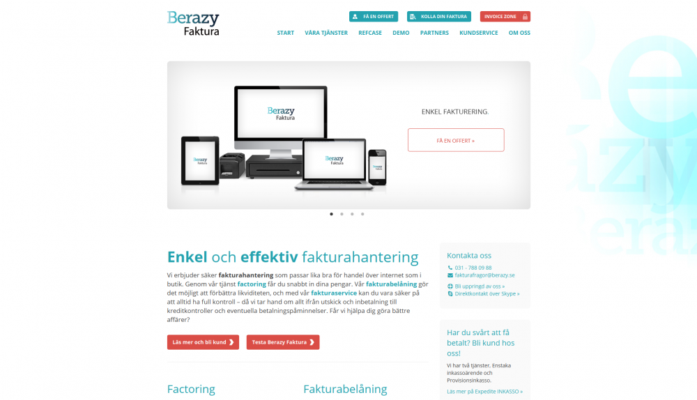 Berazy Faktura, webbplats, hemsida, webbdesign, SEO, sökmotoroptimering