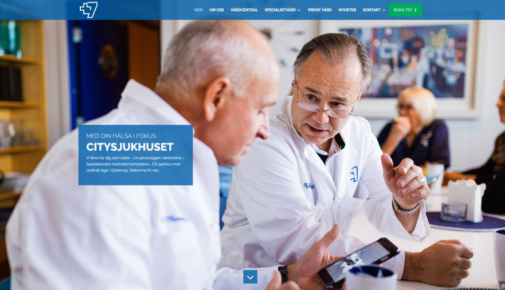Citysjukhuset +7, webbplats, hemsida, webbdesign, SEO, sökmotoroptimering