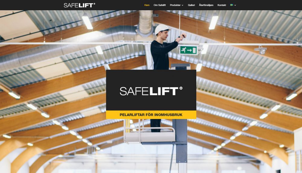 Safelift, webbplats, hemsida, webbdesign, SEO, sökmotoroptimering